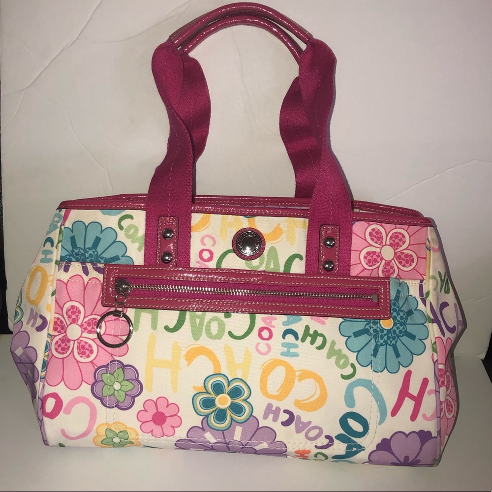 Coach Handbag Purse Fun Floral Print F14880